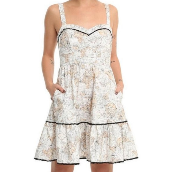 World Map Dress mini/mid length - Picture 2 of 6